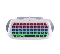 UTTASU Teclado controlador inalámbrico RGB para PS5/PS5 Pro, chatpad portátil con altavoz integrado y conector de 3.5 mm, placa de voz para mensajería y chat en vivo, batería de 500 mAh