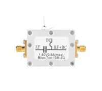 UTTASU Tee de polarización RF de 10 MHz-6 GHz para amplificadores de banda ancha y controladores de modulación óptica, pérdida de inserción de 1,2 dB, CC 1-50 V, 0,5 A máximo, carcasa de metal