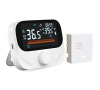 UTTASU Termostato de caldera RF para Tuya Smart | Termostato de habitación programable inalámbrico; con mando a distancia a través de la aplicación; temporizador inteligente