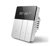 UTTASU Termostato inteligente para Tuya, compatible con Alexa y HomeKit, control remoto a través de aplicación, 16A/25A para calefacción eléctrica y 3A para caldera de agua/gas, gris plateado