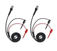 UTTASU Testing Made Easy with 2 PCS BNC to Double Clip Leads Reliable 120cm Coaxial Cables Suitable for Laboratories and Workshops