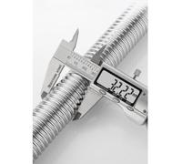 UTTASU Tubo de drenaje corrugado de latón para lavabo de baño, 1 m, cobre completo con conexión de 32 mm, tuerca de porcelana blanca/gris, manguera flexible resistente