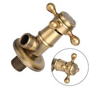 UTTASU Válvula angular europea con diseño retro de mezcla para baño y cocina, compatible con agua fría y caliente