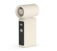 UTTASU Ventilador de mano, 100 velocidades, turbo, potencia del viento, 4000 mAh, batería USB, recargable, compacto, para viajes, oficina, exterior, color blanco