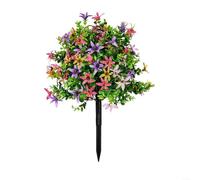 UTTASU Vibrante flor artificial Topiary Ball Hermosas flores Estaca de suelo 60 cm Material PE Decoración de jardín al aire libre Mantenimiento durante todo el año Belleza para patio, porche, oficina
