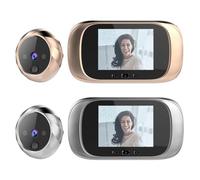 UTTASU Visor digital de puerta con pantalla LCD de 2.8 pulgadas, timbre de cámara de mirilla para seguridad del hogar, captura de fotos, lente gran angular, alimentado por pilas AAA