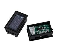 UTTASU Voltímetro digital LED, amperímetro CC 0-100 V 10 A, doble pantalla, rojo/azul, 0.27 pulgadas, para sistemas automotrices y solares, paquete de 6