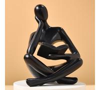 UTTCMK Estatua de pensador para decoración de estantería, arte abstracto, escultura de pensador de lectura, decoración de habitación, estética, moderna decoración del hogar para sala de estar,
