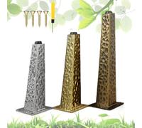 UTTDP 4 Patas Ajustables de Acero Inoxidable for Muebles, de 12 a 40 cm, for mesas, Bancos, escritorios y armarios. Almohadillas de Goma Antideslizantes.(Gold,30cm/11.81inch)