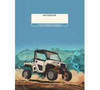 UTV Lined Notebook - 8,5x11 in - 100 pages: Large College Ruled UTV Composition Book for Kids, Teens, and Adults | Off-Road Utility Vehicle Teal Grid ... for School Notes, Homework & Motorsport Fans