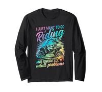 UTV para Mujeres Solo Quiero IR a Montar UTV Lovers Tie Dye Manga Larga