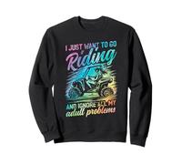UTV para Mujeres Solo Quiero IR a Montar UTV Lovers Tie Dye Sudadera