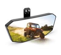 UTV Rear View Mirror, Upgraded Kemimoto Rear View Mirror Compatible con Polaris Ranger 500 570 900 XP 1000XP/Crew 2017 2018 2019 2020 2021 2022 2023 (Factory Drop Down Mounting Tab Required)