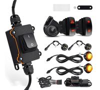 UTV Street Legal - Kit de intermitentes con bocina e interruptor de encendido, juego de intermitentes ATV legales para calle Plug and Play, compatible con Polaris Ranger RZR, Kawasaki, carrito de golf