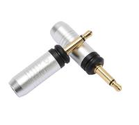 UTYDPLKHG Enchufe de reparación de 3,5 mm, Tipo Soldadura, Chapado en Oro, Mono Macho, Repuesto para Auriculares Focal Clear MG Celestee Stellia; Conector de Cable DIY con Orificio de 5 mm e (Plata)