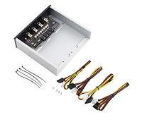 UTYDPLKHG Interruptor de Control de alimentación HDD, selector de Disco Duro SATA, conmutador de Unidad para computadora de Escritorio, 4 interruptores autoblocantes con 6 Salidas de
