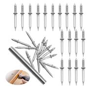 UtySty - Juego de 200 clavos para rodapi s, clavos roscados de doble cabeza, tornillos invisibles para montaje en pared, fijadores para rodapi s