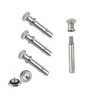 UtySty Juego de 4 coladores de fregadero de cocina, pasador central de repuesto M8 de 5/16 pulgadas, cesta de drenaje central, cubierta de poste redondo, tapón de barra de tracción con bloqueo de bola