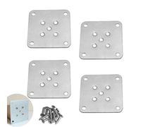 UtySty - Juego de 4 placas de montaje para patas de muebles de madera, placa en T plana, soporte de fijaci n, base con tornillos para sof , gabin