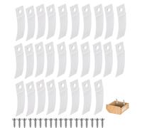 UtySty - Juego de 50 topes para cajones que no se caen, soporte lateral de placa de PVC con tornillos de montaje para cama, aparador, archivador,