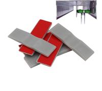 UtySty Paquete de 10 topes para puerta corredera, localizador cóncavo, posicionador adhesivo, adaptador de amortiguador anticolisión para armario, riel superior, sistema de polea de rueda, ventana