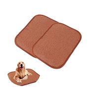 UtySty Paquete de 2 alfombrillas de refrigeración para gatos, asientos de verano de ratán de bambú tejido para mascotas, cachorros, perros, perreras, cajas de conejillo de indias, hámster, conejo,