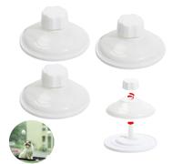 UtySty Paquete de 4 Soportes de Ventosa de Repuesto para Ventana de Cama de Gato con Tornillos de Anclaje, Soportes inalámbricos para Ventana de Gato, Soportes con ventosas para Montaje EZ, alféizar