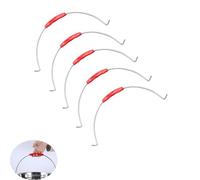 UtySty Paquete de 5 mangos de alambre de 5 galones de repuesto con agarre de plástico y extremos de gancho hacia afuera para cubo blanco de 5 galones, contenedor de almacenamiento de alimentos para