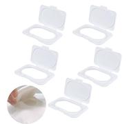 UtySty Paquete de 5 toallitas para bebé, tapa abatible, reutilizable, adhesiva, dispensador, tapa que no se seca, para niños, paquetes de toallitas de agua, paquete de bolsa, bolsa portátil, pañuelos