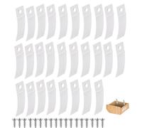 UtySty Paquete de 50 topes de cajón que no se caen, soporte lateral de PVC con tornillos de montaje para muebles, gabinetes, piezas de seguridad