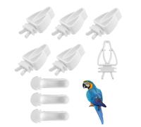UtySty Paquete de 9 clips de comida para jaula de pájaros, soporte para verduras con mini comedero colgante para periquitos, canarios, pinzones, cacatúas, loros, cacatúas, pájaros, frutas, granos