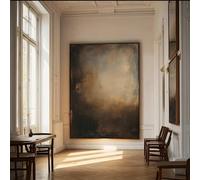 UUDEZOArte abstracto Wabi-Sabi para pared, impresiones en lienzo, pinturas, obras de arte para paredes, decoración del hogar (70 x 100 cm, marco negro)