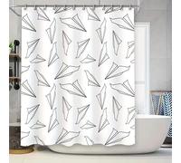 UUDIHO Cortina de bañera Decorativa Moderna, Blanca y Negra, Impermeable, para el hogar y el baño (80 x 190 cm / 31 x 75 Pulgadas (Ancho x Alto) / Cortinas para bañera)