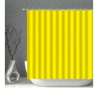 UUDIHO Cortina de Ducha Amarilla, Tela de poliéster Impermeable para baño (90 x 200 cm/35 x 79 Pulgadas [Ancho x Alto])