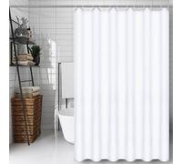 UUDIHO Cortina de Ducha Blanca, Forro de Cortina de Ducha de Tela Blanca, Apto para bañera, Cortinas de Ducha Grandes y Anchas (182 x 214 cm / 72 x 84 Pulgadas (Ancho x Alto) / Cortinas para bañera).