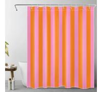 UUDIHO Cortina de Ducha Bohemia de poliéster con diseño Abstracto Naranja, Impermeable, para baño (90 x 200 cm/35 x 79 Pulgadas (Ancho x Alto)
