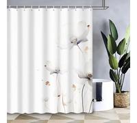 UUDIHO Cortina de Ducha con diseño de Flores de Acuarela abstractas, de poliéster, Lavable e Impermeable (240 x 180 cm/94 x 71 Pulgadas [Ancho x Alto]).