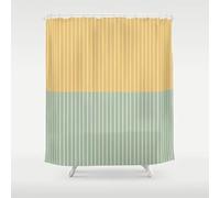 UUDIHO Cortina de Ducha con líneas de Colores y Estampado Abstracto para baño, con Ganchos (138 x 153 cm/54 x 60 Pulgadas (Ancho x Alto)