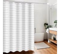 UUDIHO Cortina de Ducha de celosía Blanca, Impermeable, de poliéster, para baños, duchas y bañeras (133 x 220 cm/52 x 87 Pulgadas (Ancho x Alto)).
