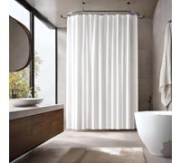 UUDIHO Cortina de Ducha de Lino Impermeable, antimoho y Lavable para baño, con Ganchos, 120 x 210 cm (Ancho x Alto).