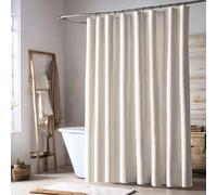 UUDIHO Cortina de Ducha de Lino Impermeable, antimoho y Lavable para baño, con Ganchos, 137 x 198 cm (Ancho x Alto).