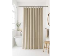 UUDIHO Cortina de Ducha de Lino Impermeable y Lavable para baño, Resistente al Moho y Lavable, Ideal para baños húmedos, 180 x 150 cm (Ancho x Alto).