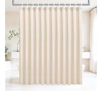 UUDIHO Cortina de Ducha Extra Larga con Ganchos, Estilo Bohemio Beige (182 x 214 cm / 72 x 84 Pulgadas (Ancho x Alto) / Cortinas para bañera)
