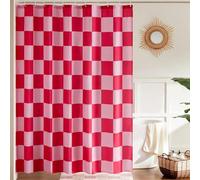 UUDIHO Cortina de Ducha Moderna con Estampado de Cuadros, Ideal para bañera o Ducha decoración del baño (160 x 160 cm / 63 x 63 Pulgadas (Ancho x Alto) / Cortinas para bañera).
