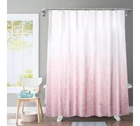 UUDIHO Cortina de Ducha Rosa Degradado - Poliéster, Lavable a máquina, con 12 Ganchos, decoración de baño (150 x 180 cm/59 x 71 Pulgadas (Ancho x Alto))