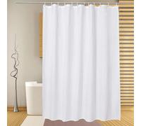 UUDIHO Cortinas de Ducha Blancas de Color sólido, de poliéster, Lavables, Impermeables, divisorias (85 x 200 cm/33 x 79 Pulgadas [Ancho x Alto])