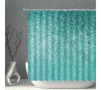 UUDIHO Cortinas de Ducha con Estampado geométrico Irregular, Impermeables, de Tela, para baño (100 x 190 cm/39 x 75 Pulgadas (Ancho x Alto))