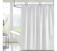 UUDIHO Cortinas de Ducha de Tela Blanca Impermeables, Color sólido, Lavables e Impermeables, con división para baño (138 x 153 cm/54 x 60 Pulgadas (Ancho x Alto)).