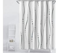 UUDIHO Forro de ducha de tela lavable verde, juego de cortina de ducha de tela larga con textura suave hotel con ganchos para decoración de baño, 160 x 184 cm (ancho x alto) cortinas de baño