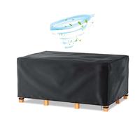 UUDIHO Fundas para muebles de exterior, impermeables, pequeñas, 130 x 60 x 50 cm (largo x ancho x alto), juego de muebles de jardín, funda de mesa de patio, tela Oxford 600D, protección para todo tipo